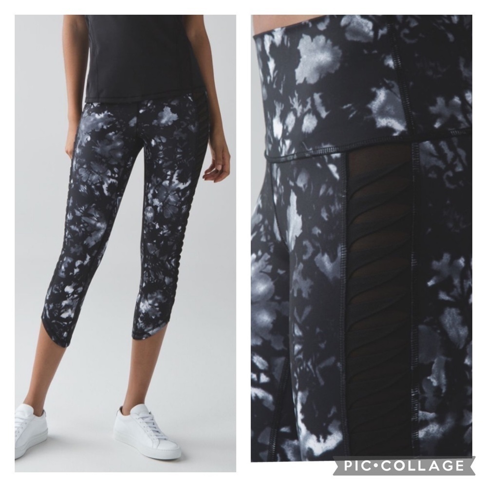 Lululemon Sunshine Salutation Crop (Full-On Luxtreme)
Dusk Dye White Black Sz 6
